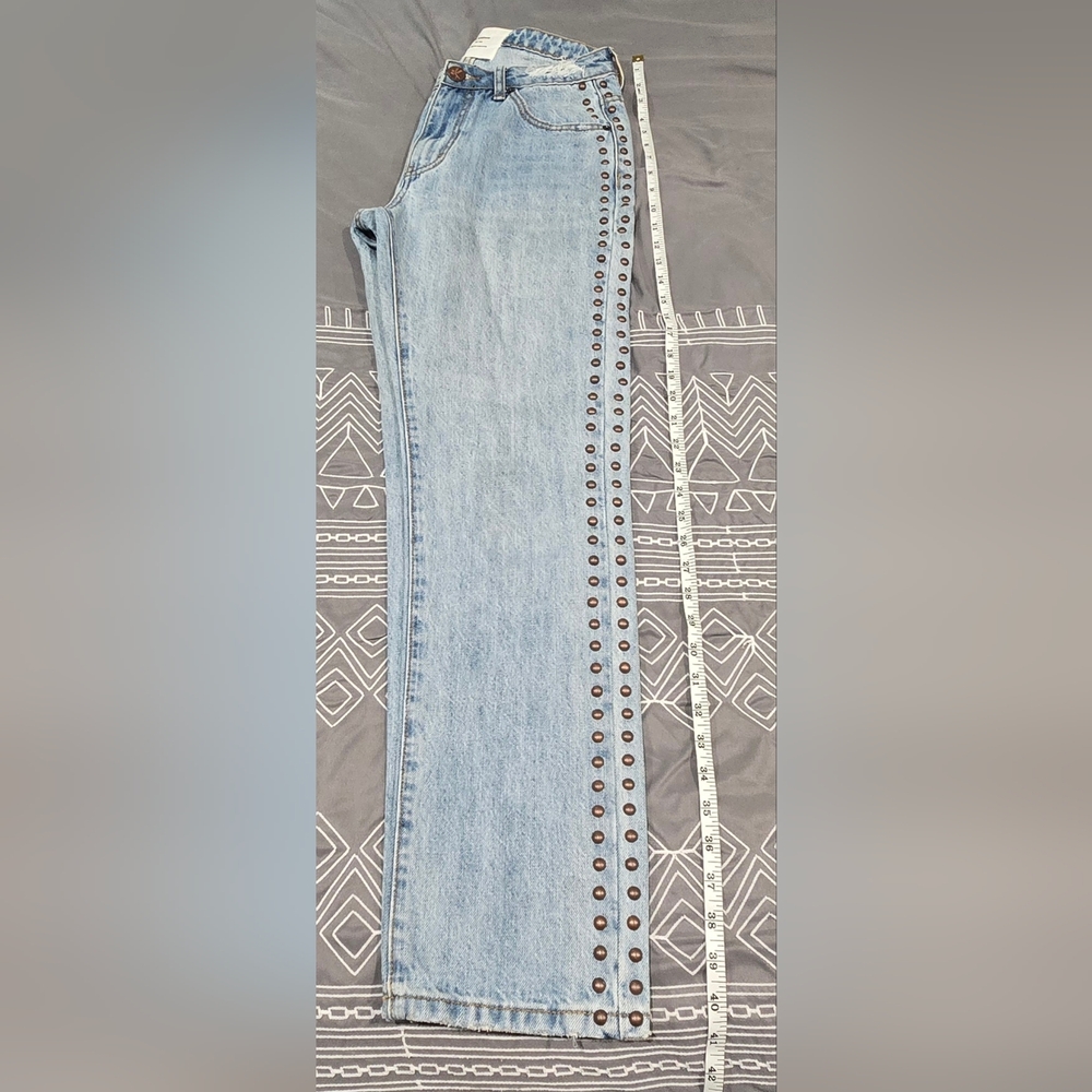 Oneteaspoon High Waisted Studded Awesome Baggies Jeans Size 26 - Picture 2 of 9